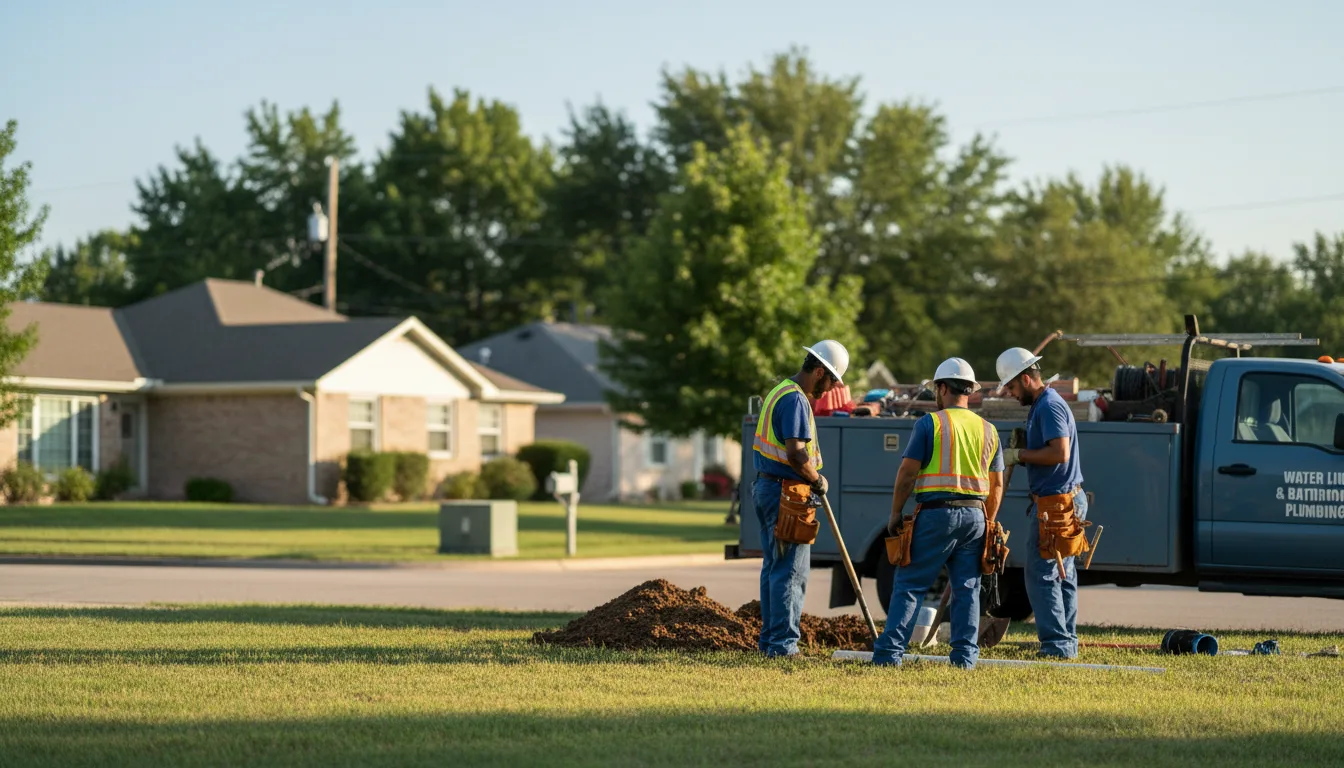 Residential water line and bathroom plumbing service in Whiteside, MO